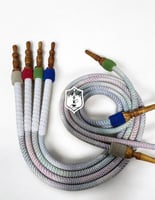 لي شيشة جلد بمبسم خشب | Leather Hookah Hose with W...