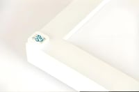 لوحة تجريدية حديثة بألوان الأزرق والأبيض. طباعة. ع...