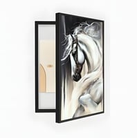 لوحات فنيه للخيل تغطية طبلون الكهرباء