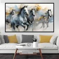 لوحات فنية جداريه لمجموعة خيول عربي اصيله