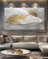 لوحة فنية جدارية عصرية ثلاثية الأبعاد بتصميم ريشة