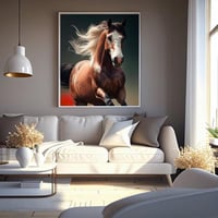 لوحة جدارية، وتحديدًا لوحة فنية تصور حصانًا.