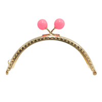 يد اطار شنطه معدنى ذهبي 12 سم