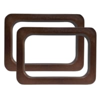 زوج يد خشبيه مستطيله للشنطه (بنى_بيج)