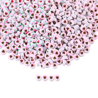 خرز قلب احمر دائرى