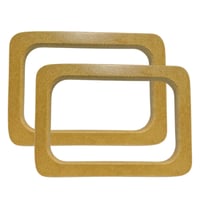 زوج يد خشبيه مستطيله للشنطه (بنى_بيج)