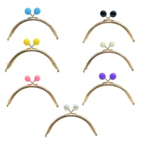 يد اطار شنطه معدنى ذهبي 12 سم