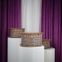 طقم 3 سلال رصاصي