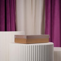 علبة منتجات وسط مستطيل شفاف كرتوني درزن