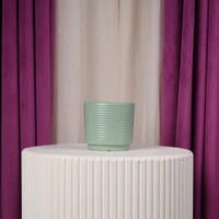 فازة ورد سيراميك صغير اخضر