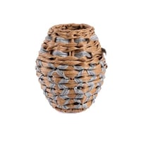 سلة بيضاوي رمادي