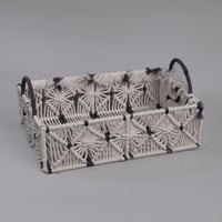 طقم سلال مستطيلة أنيقة من الحبل