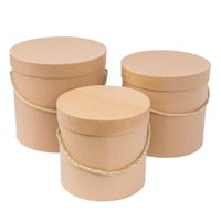 طقم 3 علب دائري كرتوني شيال