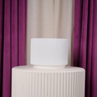 فازة ورد سيراميك كبير ابيض