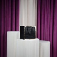 أكياس مستطيل صغير اسود وذهبي شيال درزن