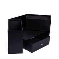 علب متعددة الأقسام أسود