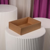 علبة منتجات وسط مستطيل شفاف كرتوني درزن