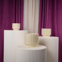 طقم فازات ورد سيراميك اصفر