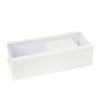 علب مستطيل ابيض بغطاء اكريليك