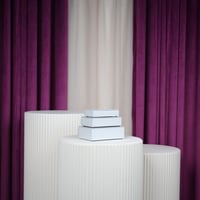 طقم علب زجاجية أبيض