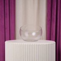 فازة ورد زجاج شفاف