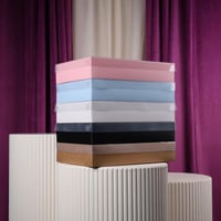 علبة منتجات كبير مستطيل شفاف اسود درزن