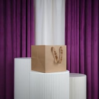 درزن أكياس ورقية مربع كرتوني كبير مع شيال كرتوني