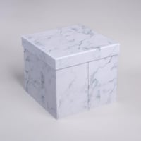 علبة متعددة الأقسام أبيض رخامي