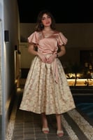 فستان ميد حرير م الاعلى وتنوره كلوش