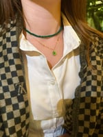 عقد من الزمرد الاخضر طوله 46سم‍