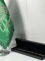 سوار مرصع باحجار الكوارتز الطبيعي الاحمر