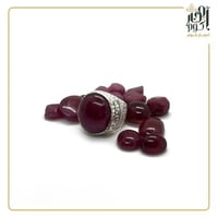 خاتم ياقوت افريقي دم غزال حجر طبيعي