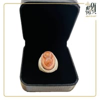 خاتم فضة صياغة يدوية متوج بحجر العقيق اليماني السل...