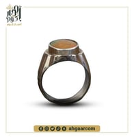 خاتم فضة بحجر اوبال اثيوبي طبيعي