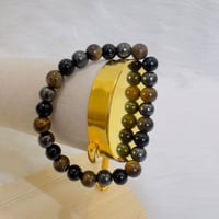 سوار بحجر عين النمر وحجر المغناطيس وحجر الاونكس ال...