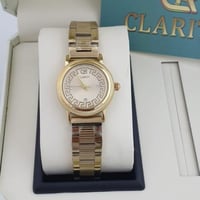 ساعة نسائية ماركة clarity ذهبي