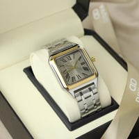 ساعة رجالية إستيل باللون الفضي مع الذهبي