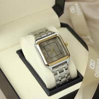 ساعة رجالية أستيل باللون الذهبي مع الفضي