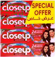 كلوس اب معجون اسنان احمر حار 75 مل 4 حبة عرض