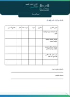 سجل متابعة الأداء الوظيفي والتقييم الذاتي للمعلم