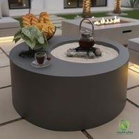 موقد نار كبير فايبر معزول دائري فخم