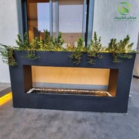 شلال ممطر فيبر كبير مضئ + حوض زرع علوي 2م