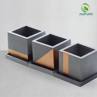 مجموعة عدد 3 مراكن فيبر زراعية تصميم مودرن بقاعدة