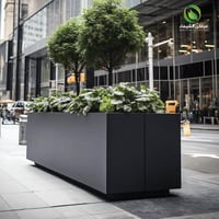 حوض زرع مستطيل كبير بقاعدة متدرجة