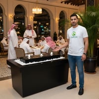 نافورة جاهزة مودرن مضيئة 1.5م