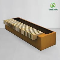 جلسة خارجية للحدائق 2م فيبر + خشب سويدي مع حوض زرا...