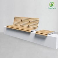 جلسة خارجية فايبر وخشب سويدي 3م