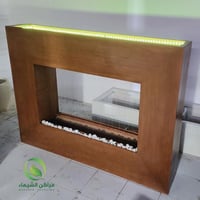 شلال ممطر فيبر كبير مضئ + حوض زرع علوي 2م