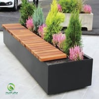 جلسة خارجية 2.5متر جاهزه كبيرة فيبر وخشب سويدي مع...