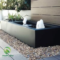 نافورة فيبر مضيئة كبيرة 2.5م مع حوض زراعي